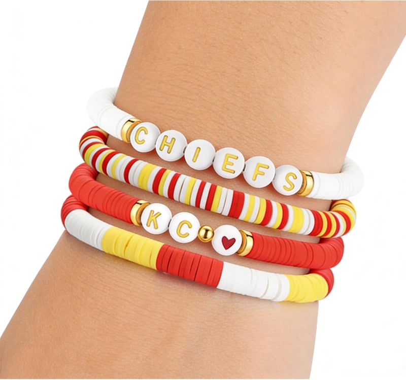 I.mani Gift for Football Fans K&C Bracelet Kansas City Cheerleader barcelet Inspired Game Day Party Decor Outfits - Image 2